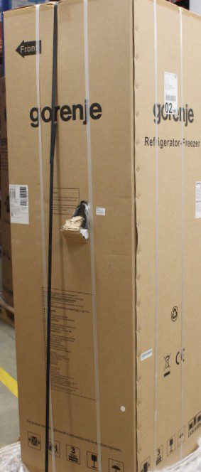 Gorenje NRK418ECS4 Refrigerator, E, Free standing, Combi, Height 182.4 cm, Net Fridge 171 L, Net Freezer 85 L, Grey, SALE OUT. Gorenje Refrigerator, NRK418ECS4, Energy efficiency class E, Free standing, Combi, Height 182.4 cm, No Frost system, Fridge net capacity 171 L, Freezer net capacity 85 L, 37 dB, Grey, DAMAGED PACKAGING, DENTED ITEM'S RIGHT SIDE