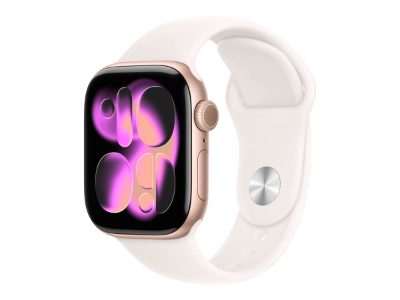Apple Watch Series 11, GPS (satellite), Retina LTPO3 OLED, Waterproof, Light Blush