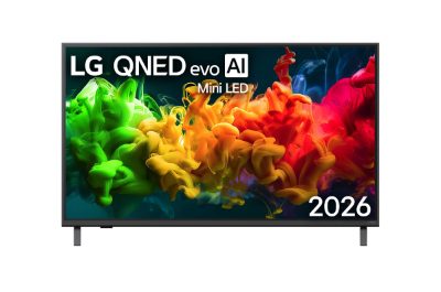 LG QNED 4K evo AI Mini LED TV, 43QNED8EB3F, 43, Smart TV, webOS, UHD, Black