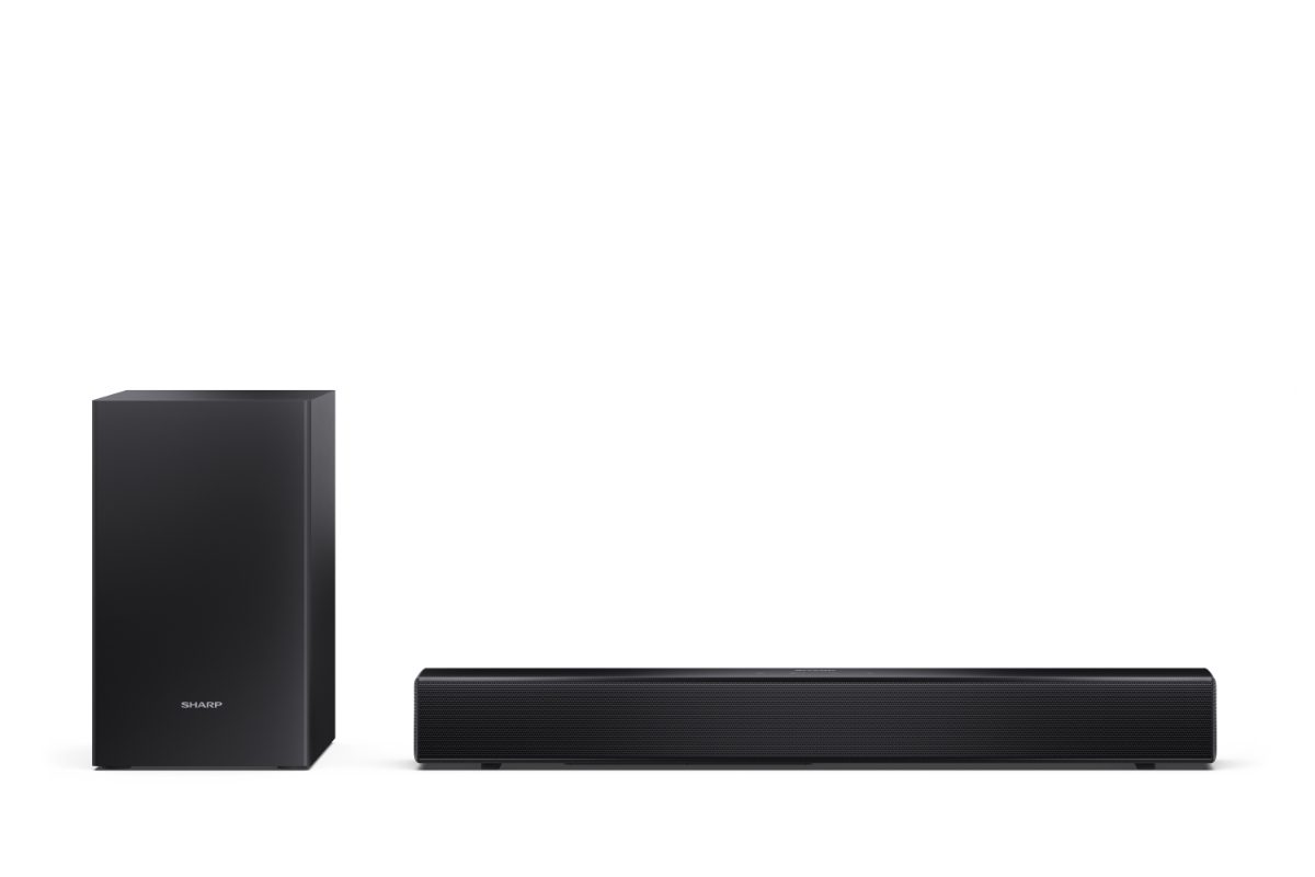 Sharp Compact 2.1 Soundbar with Wireless Subwoofer, HT-SBW121, 240 W, Bluetooth, Wireless connection, Black