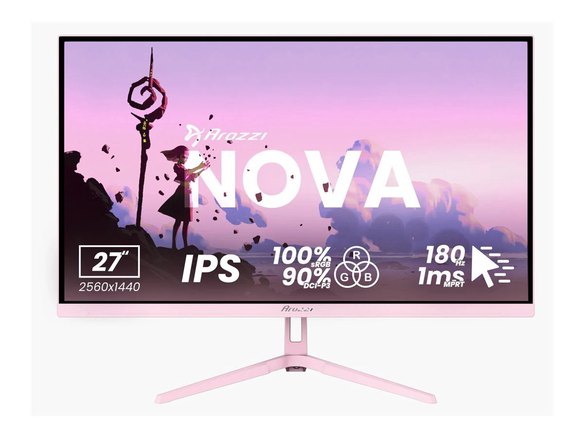Nova, 27 ", IPS, QHD, 16:9, 180 Hz, 1 ms, 2560 x 1440 pixels, 350 cd/m², HDMI ports quantity 2, Pink