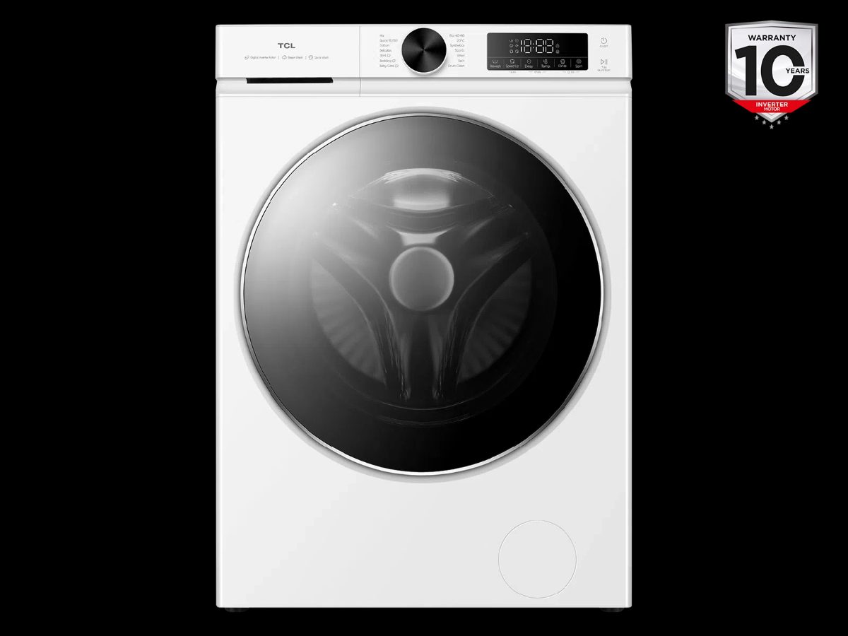 Washing machine, FP0944WA0, Energy efficiency class A, Front loading, Washing capacity 9 kg, 1400 RPM, Depth 56 cm, Width 60 cm, Display, LED, Steam function, White