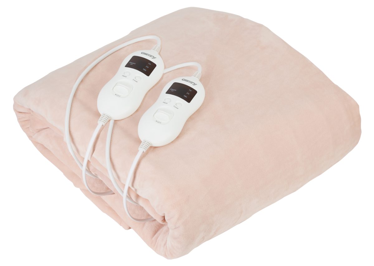 Electric blanket, CR 7424, Number of heating levels 8, Number of persons 2, Washable, Coral fleece, 2 x 60 W, Beige