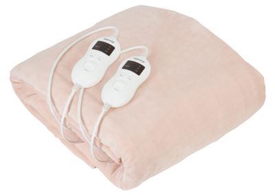 Electric blanket, CR 7424, Number of heating levels 8, Number of persons 2, Washable, Coral fleece, 2 x 60 W, Beige
