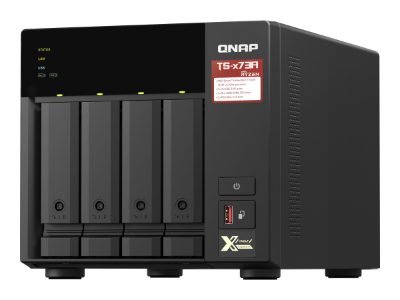 4-Bay QTS and QuTS hero NAS, TS-473A-8G, Up to 4 HDD/SSD Hot-Swap, AMD Ryzen, Ryzen V1500B Quad-Core, Processor frequency 2.2 GHz, 8 GB, DDR4