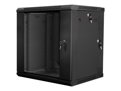 Rack cabinet 19" double-section wall-mount 12U/600x600 (flat pack), WF02-6612-10B, Black