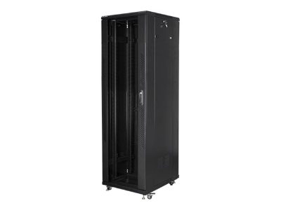 Rack cabinet 19" free-standing 42U/600x1000 (flat pack) with mesh door lCD V2, FF01-6042-23BL, Black