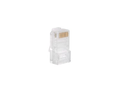 RJ45 Cat. 5/5e UTP Plug 8P8C, 20 pcs, Transparent