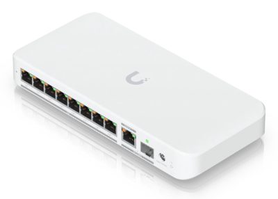 Flexible, 8-port 2.5 GbE PoE++ switch with a 10 GbE RJ45/SFP+ combination uplink port, USW-Flex-2.5G-8-PoE, Managed, Wall-mountable/Desktop