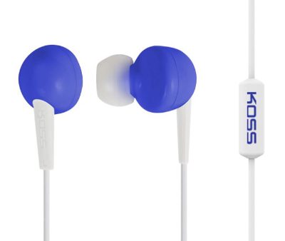 Headphones, KEB6iB, Wired, In-ear, Microphone, Blue