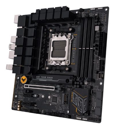 Mainboard, ASUS, AMD B650, SAM5, Micro-ATX, Memory DDR5, Memory slots 4, 2xPCI-Express 4.0 1x, 1xPCI-Express 4.0 16x, 2xM.2, 1xHDMI, 2xDisplayPort, 4xUSB 2.0, 2xUSB 3.2, 2xUSB-C, 1xRJ45, 3xAudio port, TUFGAMINGB650M-E