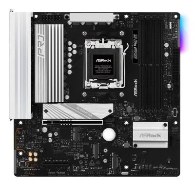 Mainboard, ASROCK, AMD B850, SAM5, Micro-ATX, Memory DDR5, Memory slots 4, 1xPCI-Express 4.0 4x, 1xPCI-Express 5.0 16x, 1xM.2, 1xHDMI, 1xDisplayPort, 1xAudio-In, 1xAudio-Out, 1xMicrophone, 4xUSB 2.0, 3xUSB 3.2, 1xUSB-C, 1xRJ45, B850MPRORS