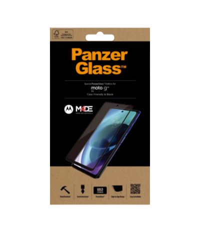 Screen protector, Motorola, Moto g51 5G, Glass, Black, Full frame coverage; 100% touch preservation; Rounded edges, Case friendly
