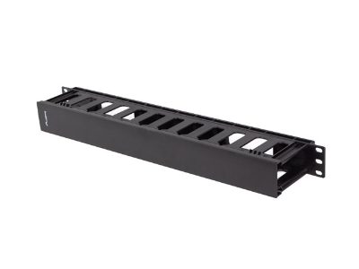 Lanberg 19" Cable managmement 1U, Type A, Plastic, AK-1703-B, Black