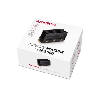 AXAGON Passive aluminum heatsink for single-sided and double-sided M.2 SSD disks, size 2280, height 36 mm, CLR-M2XL