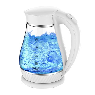 Kettle, AD 1274, Electric, 2200 W, 1.7 L, Polypropylene/Glass, 360° rotational base, White