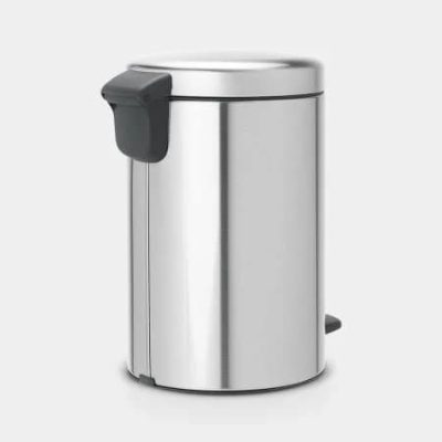 BRABANTIA atkritumu tvertne ar pedāli NewIcon, 12L, Matt Steel Fringerprint Proof