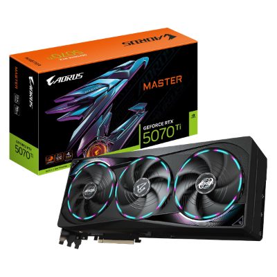 Gigabyte AORUS GeForce RTX 5070 Ti MASTER 16G, NVIDIA, 16 GB, GeForce RTX 5070 Ti, GDDR7, HDMI ports quantity 1, PCI-E 5.0