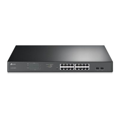 Switch, TL-SG1218MPE, Web Managed, Rackmountable, Gigabit Ethernet (copper) ports quantity 16, SFP ports quantity 2, PoE+ ports quantity 16, 36 month(s)