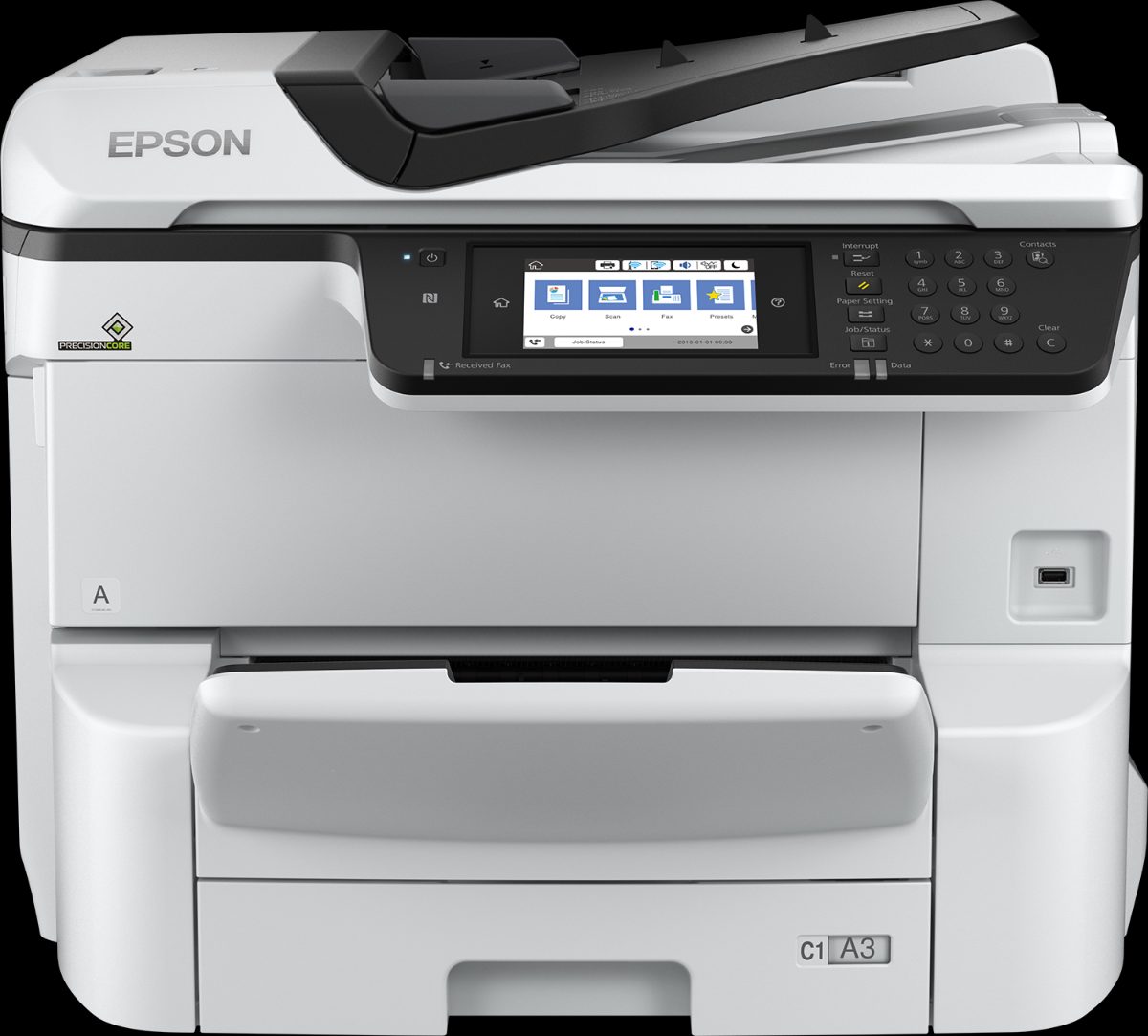 Multifunctional printer, WF-C8690DWF, Inkjet, Colour, All-in-One, A4, Wi-Fi, Grey/Black