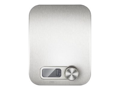 Design kitchen scale, Maximum weight (capacity) 5 kg, Graduation 1 g, Display type Digital, Stainless Steel