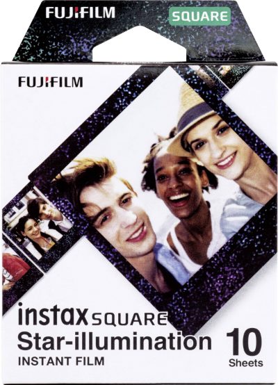 Instax Square star Illumination Instant film (10pl), 86 x 72 mm, Print Size: 86mm x 72mm, Image size: 62mm x 62mm, Quantity 10