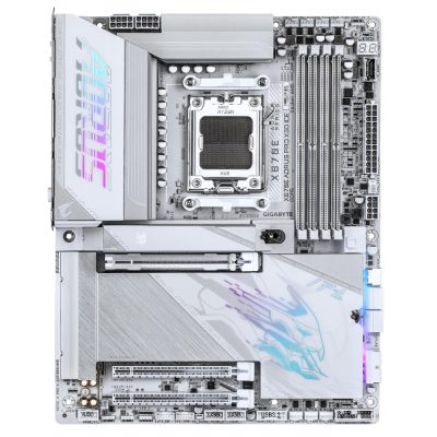 Mainboard, GIGABYTE, AMD X870E, Socket AM5, ATX, RAM DDR5-SDRAM, 4xSlots, Wi-Fi Yes, Bluetooth Yes, 4xNumber of M.2 (M) slots, X870E A PRO X ICE, X870EAPROXICE