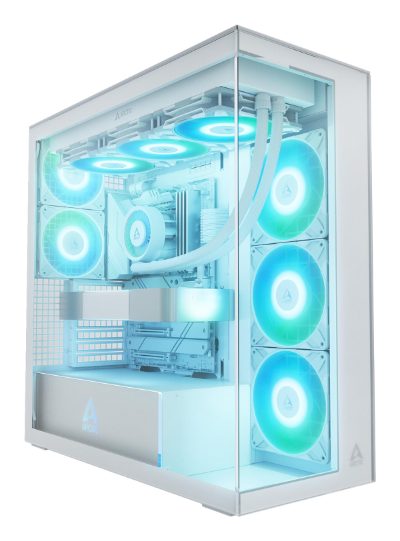 Case, ARCTIC, Xtender (White), MidiTower, Case product features Transparent panel, Not included, Colour White, ACPCC00014A