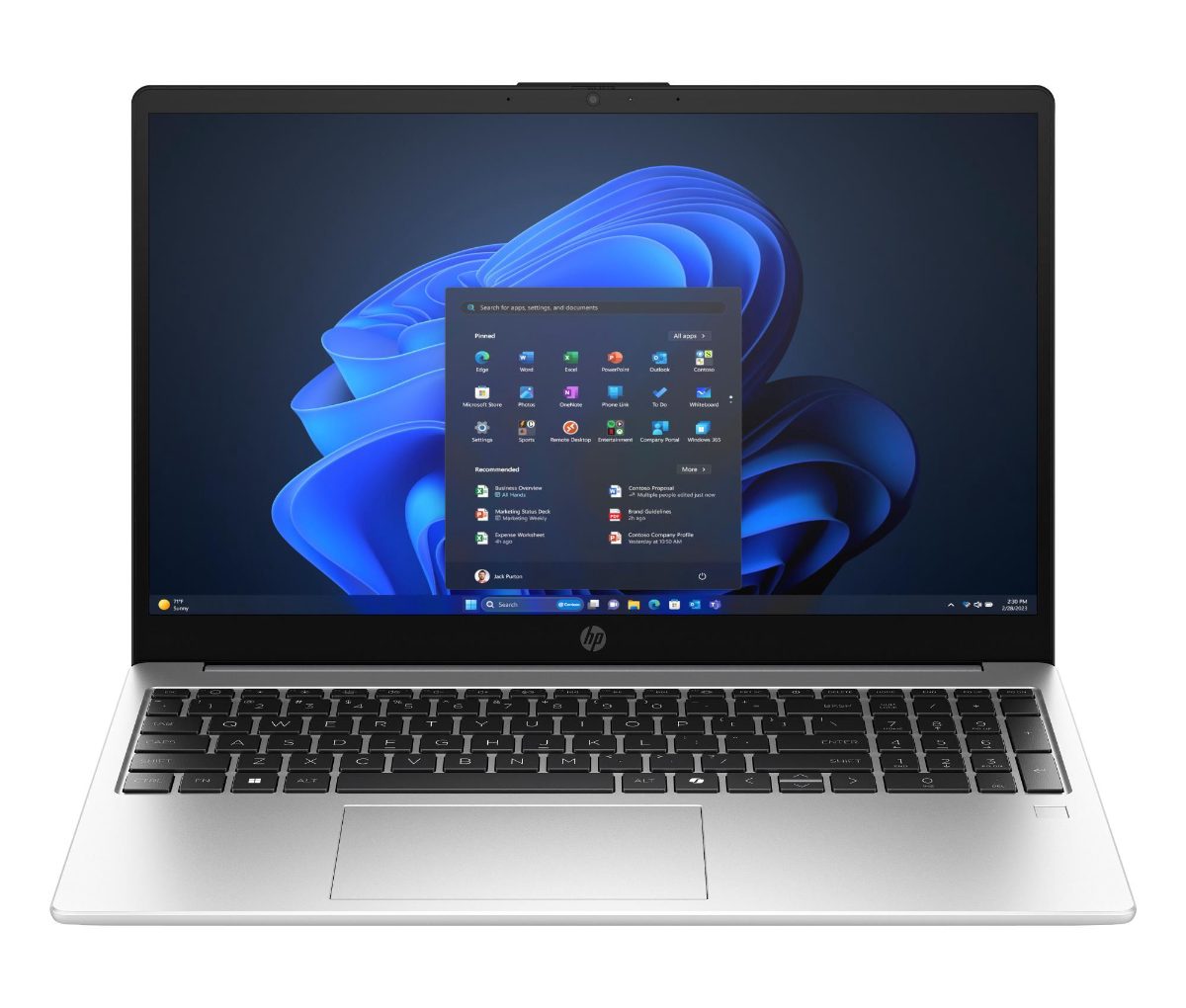 Notebook, HP, 255R G10, CPU AMD RyzenT 5, 7535U, 2.9 GHz, 15.6 ", 1920 x 1080 pixels, RAM 8 GB, DDR5-SDRAM, SSD 512 GB, Discrete graphics Not available, On-board graphics Yes, Numeric keypad Yes, Keyboard language US English, OS installed FreeDOS, Colour Silver, Weight 1.66 kg, 4800 MHz, B9YQ1ET