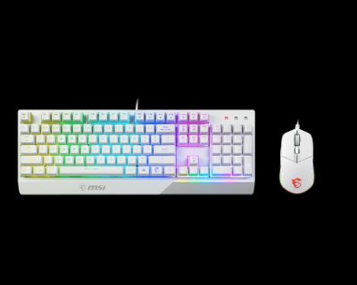 Vigor GK30 COMBO WHITE, Keyboard and Mouse Set, Wired, Mouse included, US, White
