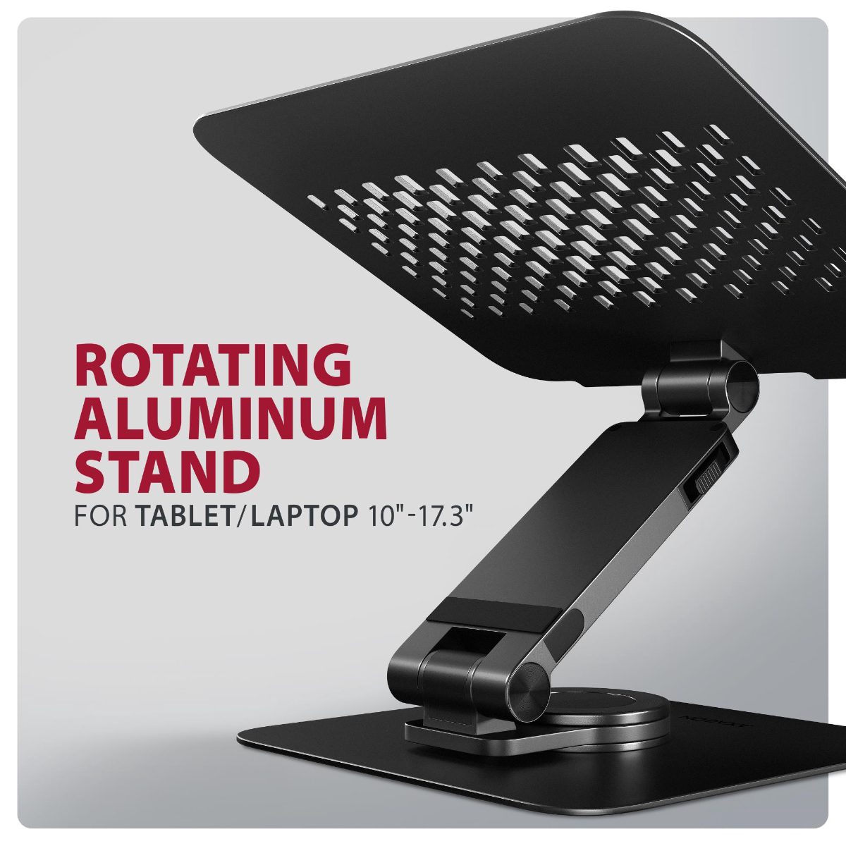 AXAGON STND-LRB stand with 360° rotation for laptops and tablets, Adjustable Height, Angle, 10-17.3 ", Maximum weight (capacity) 5 kg, Black