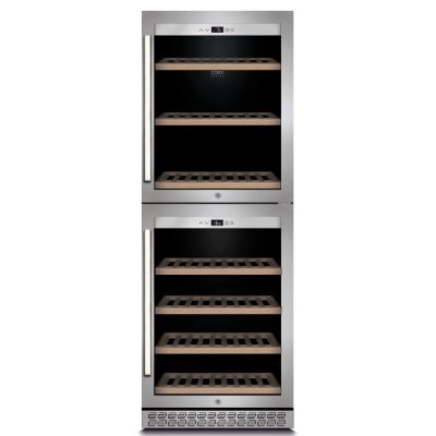 Wine cooler, WineChef Pro 126-2D, Energy efficiency class G, Showcase, Free standing, Bottles capacity Up to 126 bottles, Cooling type  Compressor technology, Stainless steel