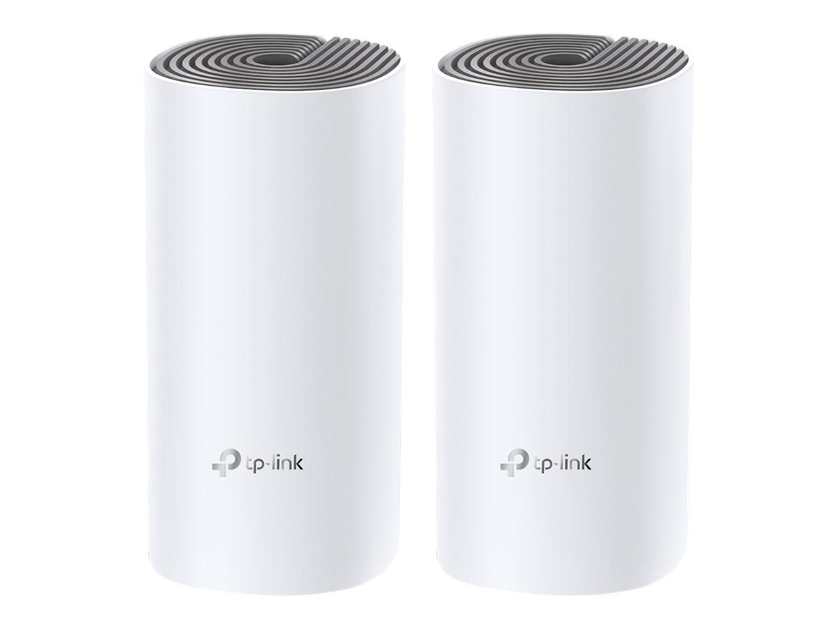 C1200 Whole Home Mesh Wi-Fi System, Deco E4 (2-pack), 802.11ac, 867+300 Mbit/s, 10/100 Mbit/s, Ethernet LAN (RJ-45) ports 2, Mesh Support Yes, MU-MiMO Yes, No mobile broadband, Antenna type 2xInternal