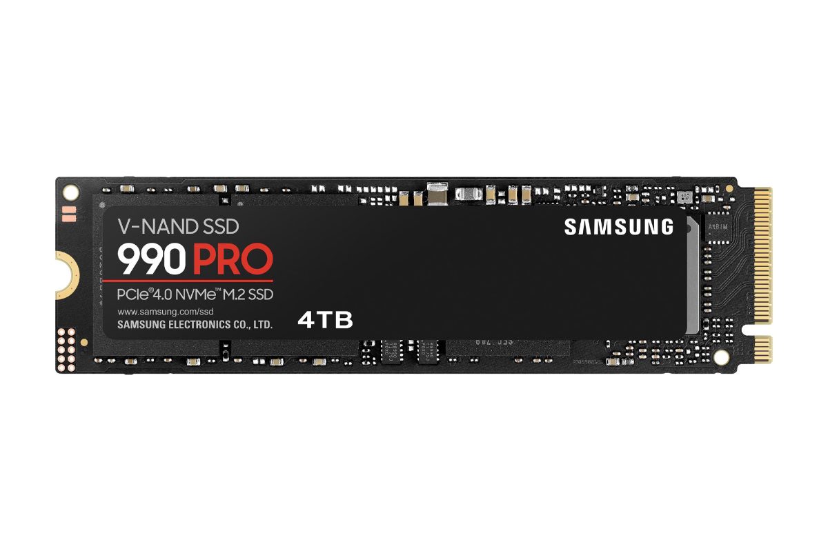 990 PRO, 4000 GB, SSD form factor M.2 2280, Solid-state drive interface NVMe, Read speed 7450 MB/s, Write speed 6900 MB/s