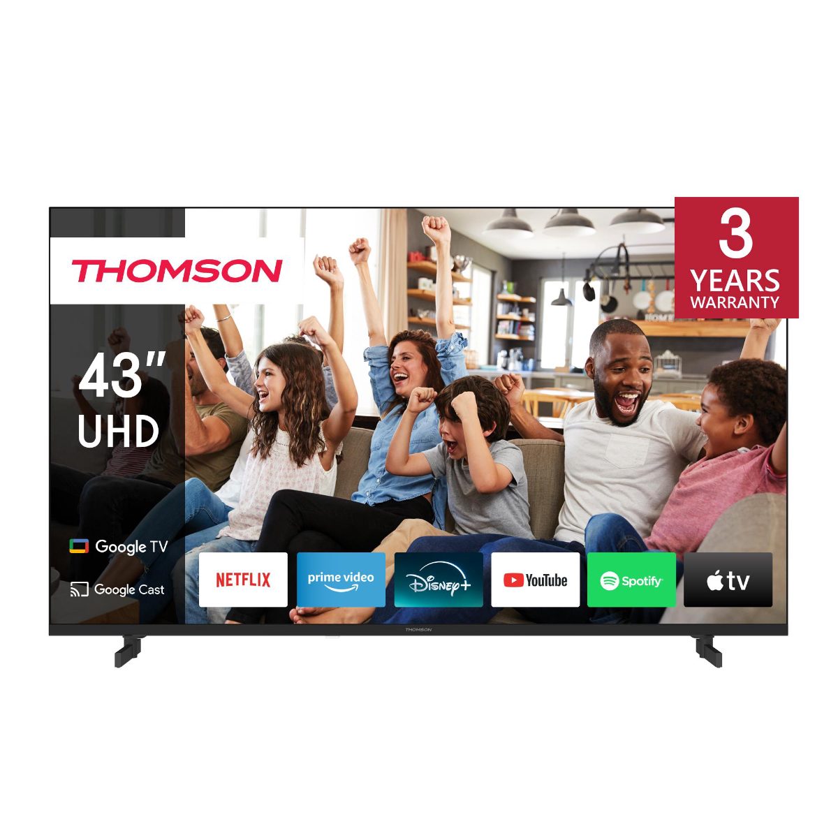 TV Set, THOMSON, 43 ", 4K Ultra HD, 3840 x 2160 pixels, Flat, 16:9, LED, 43UG4S14
