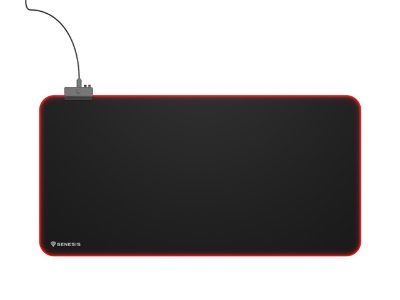 Genesis Mouse Pad, Boron 500 XXL RGB, Mouse pad, 400 x 800 x 4 mm, Black