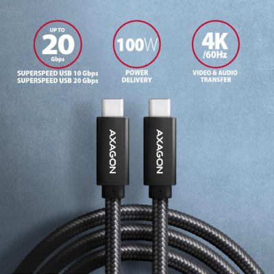 SPEED + USB-C, USB 20Gbps Cable, 0.5 m, BUCM32-CM05AB, USB Type-C to USB Type-C