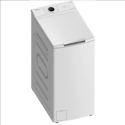 Washing Machine, MF100T70BA10/W-HR, Energy efficiency class A, Top loading, Washing capacity 7 kg, 1200 RPM, Depth 61 cm, Width 40 cm, Display, LED, Steam function, White