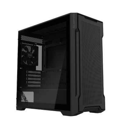 Case, GIGABYTE, GB-C102G, MidiTower, Case product features Transparent panel, Not included, MicroATX, MiniITX, Colour Black