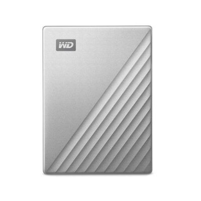 External HDD, WESTERN DIGITAL, My Passport Ultra, 2TB, USB 3.0, USB-C, Colour Silver, WDBC3C0020BSL-WESN