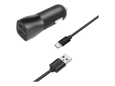Car Charger, Dual USB Cable