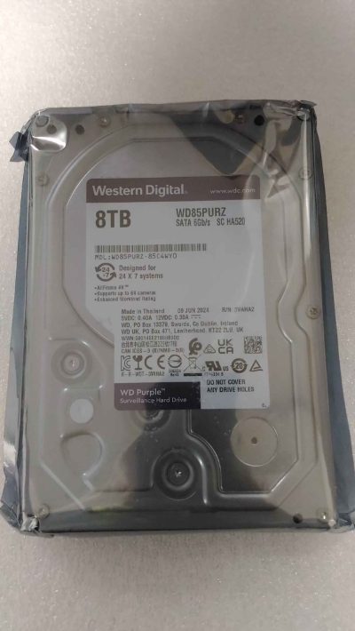 Western Digital Surveillance Hard Drive, Purple Surveillance WD85PURZ, 5640 RPM, 8000 GB