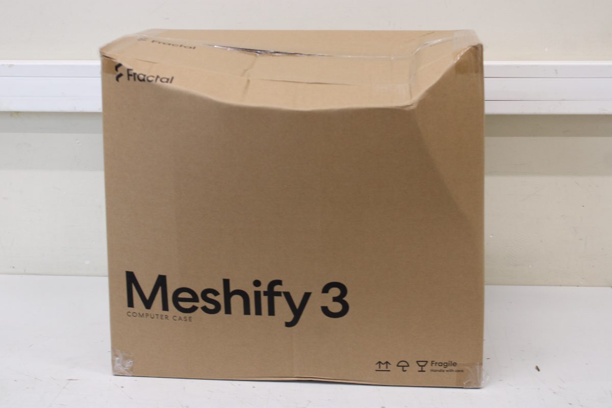 Fractal Design Meshify 3 Ambience Pro RGB Black TG, Fractal Design Meshify 3, Ambience Pro RGB Black TG Light Tint, ATX, DAMAGED PACKAGING, DAMAGED PAINT ON TOP