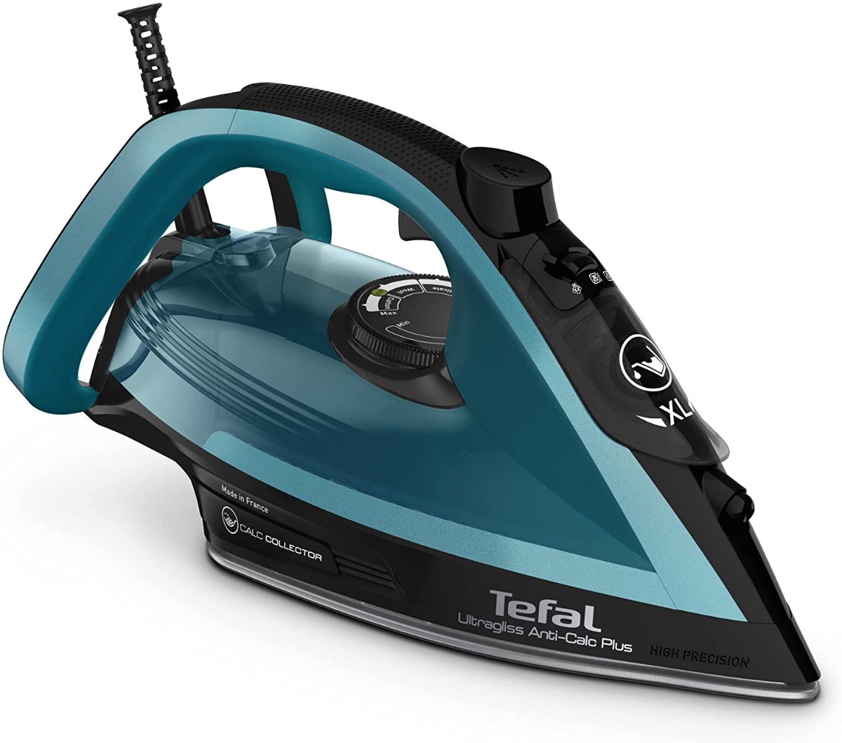 FV6832E0, Steam Iron, 2800 W, Water tank capacity 270 ml, Continuous steam 50 g/min, Steam boost performance 260 g/min, Black/Blue