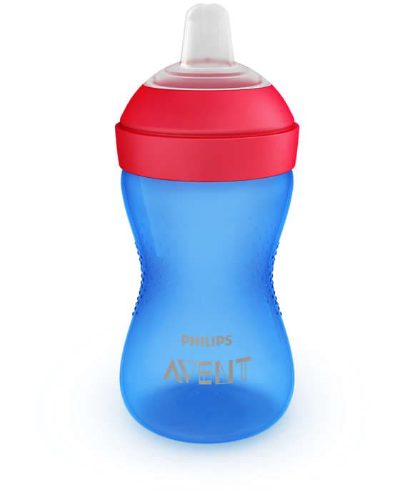 Philips Avent My Grippy mācību krūzīte ar mīkstu snīpi 300ml, 9M+, zila