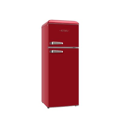 ETA Refrigerator, ETA253490030EN Storio Retro, Energy efficiency class E, Free standing, Height 148.2 cm, Double Door, Fridge net capacity 170 L, Freezer net capacity 45 L, Red, 38 dB