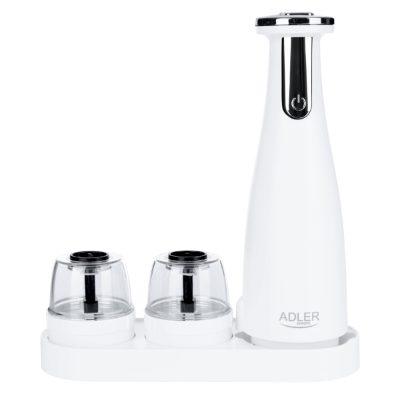 Electric Salt and pepper grinder, AD 4449w, Housing material ABS plastic, 7 W, Lithium, Matte White