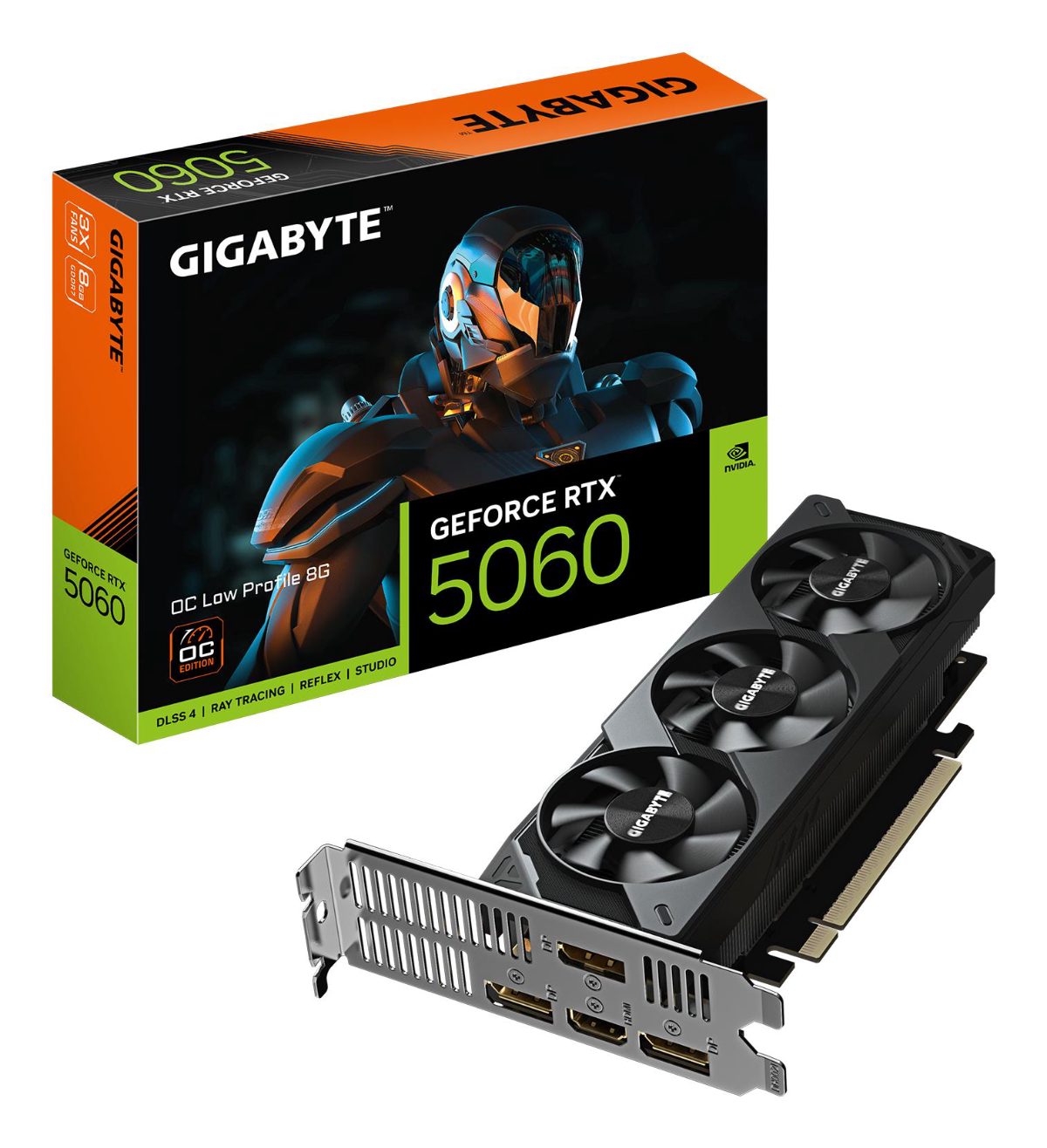 Gigabyte GeForce RTX 5060 OC Low Profile 8G, NVIDIA, 8 GB, GeForce RTX 5060, GDDR7, HDMI ports quantity 1, PCI-E 5.0
