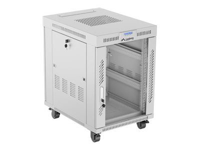 Rack cabinet 19" free-standing 15U/600x800 (flat pack) with glass door, LCD, FF01-6815-12SL, Grey