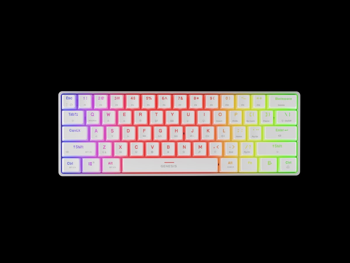 THOR 660 G2, Gaming Keyboard, Wireless/Wired, US, Linear, White, RGB
